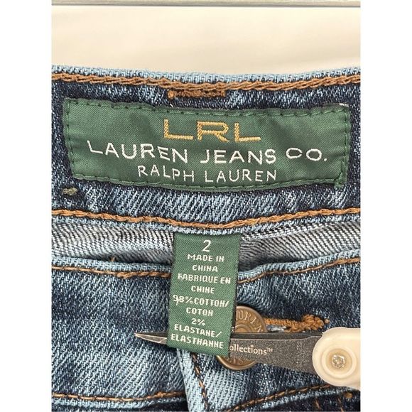 Lauren Ralph Lauren Jeans Women's Size 2 Mid Rise Straight‎ Leg Blue - Picture 5 of 13